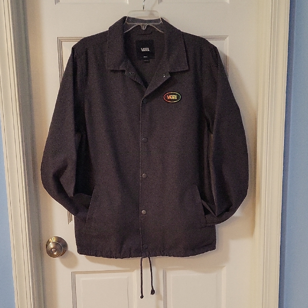 Vans Gray Lightweight Shirt Jacket with Collared Neckline